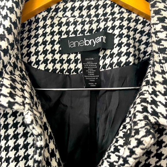 Lane Bryant Houndstooth coat jacket 22/24 - Picture 2 of 3
